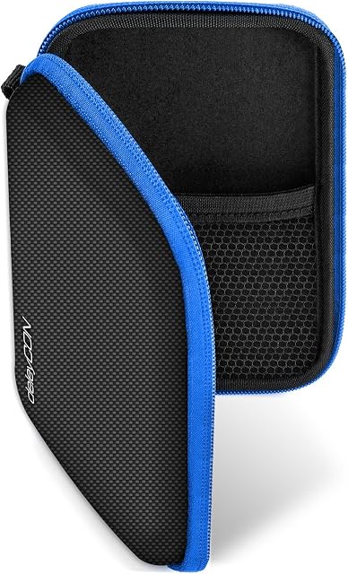 deleyCON Torba Navi Torba Navi Case na Urządzenia Nawigacyjne - 4,3 Cala i 5 Cali (14,6 x 9,3 x 3,4 cm) - Solidna Odporna na Wstrząsy 2 Przegródki Wewnętrzne - Niebieska