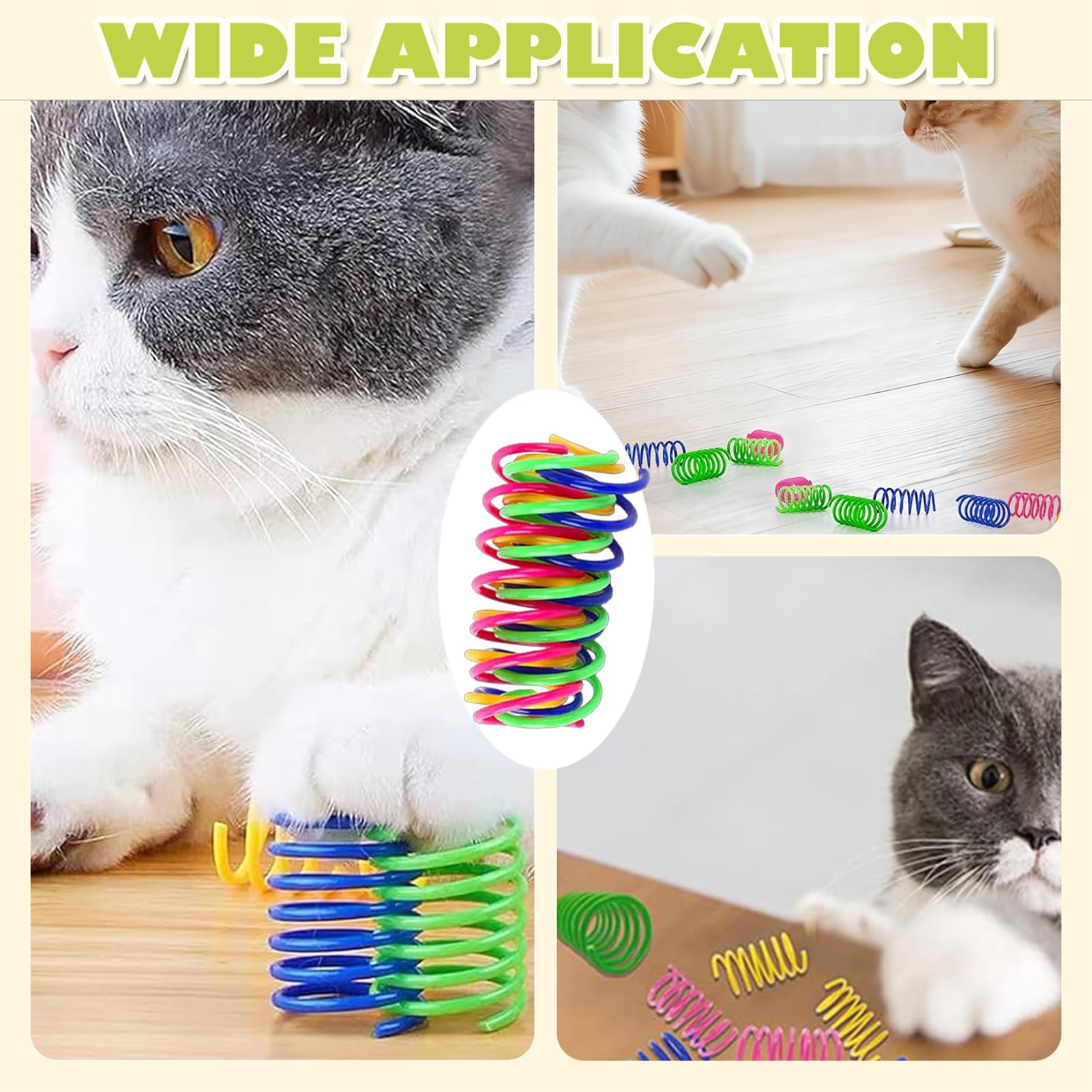 40 Pièces Ressorts en Spirale Chat Jouets Interactif Jouet à Spirale Pliable Plastique Cadeau Animaux Sautant
