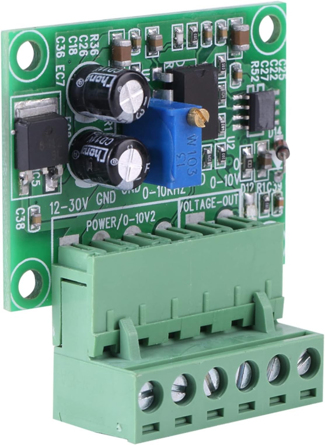 GOTOTOP Frequency to Voltage Converter, 0-10V Analog Output, Easy Wiring, Ideal for PLC and Frequency Converter Applications