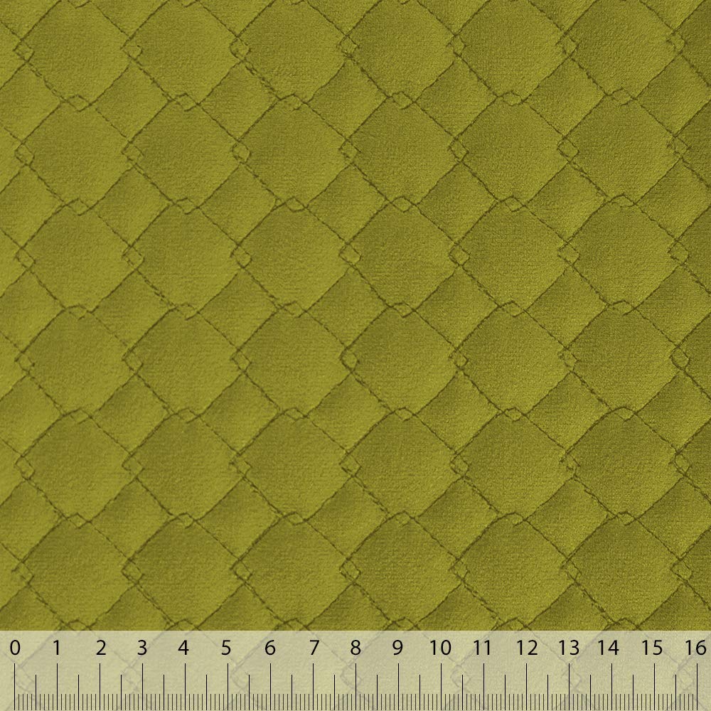 Deshome Viki TS – Tejido al metro de terciopelo acolchado altura 140 cm para cojines sofás sillas, puff (verde, 5 metros)