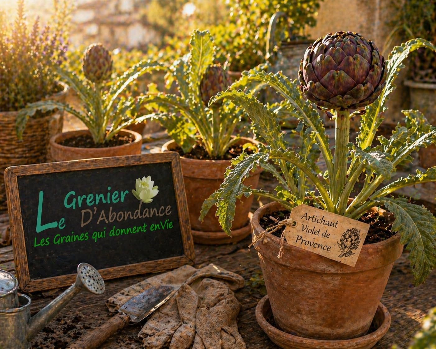 Le Grenier d'Abondance ARTICHAUT Violet de Provence Cynara scolymus 10 graines