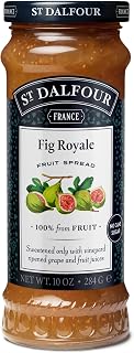 St. Dalfour Fig Royale Fruit Spread 10oz - 100% Fruit, No Cane Sugar, Non-GMO, All-Natural French Fig Jam