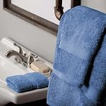 Superior Egyptian Cotton 800 GSM Towel Set, Includes 1 Bath, 1 Hand, 1 Face Towel, Ultra Soft Luxury Towels, Quick Dry, Thick Plush Essentials, Guest Bath, Spa, Bathroom Basic, Gift Sets, Denim Blue