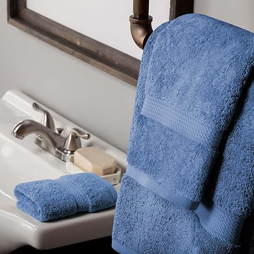Vista 1068 de SUPERIOR - Juego de toallas de algodón egipcio de 28.22 oz/m², incluye 2 toallas de baño, 2 toallas de mano, 2 toallas para la cara, artículos