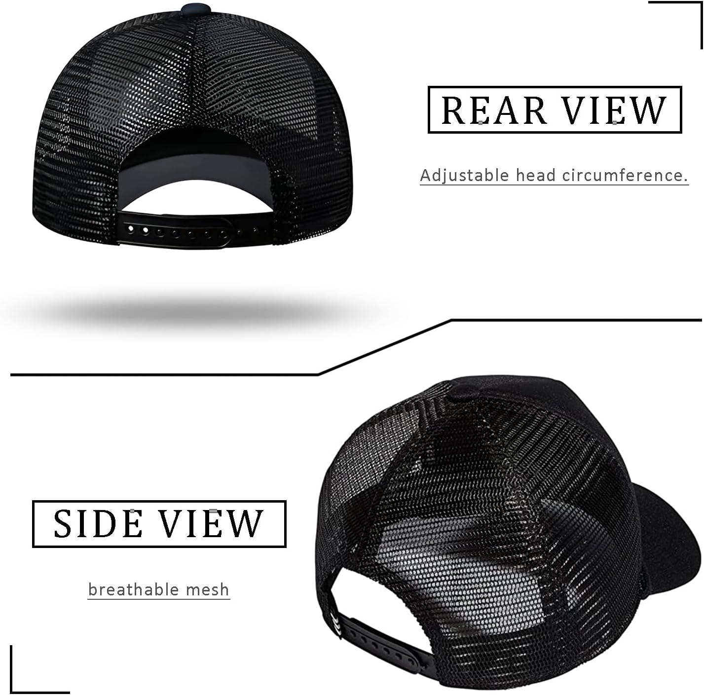 Trucker Hat for Men Women, Sport Apparel Gifts for Men, Accessories Embroidered Baseball Cap - Image 3