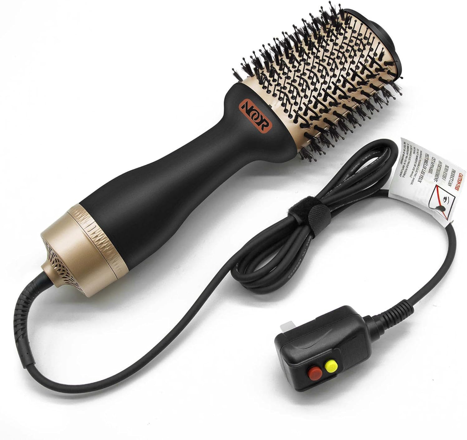 NOOR 4-in-1 Hot Hair Dryer Brush Frizz Control Blowout Hair Dryer Brush Blow Dryer Brush for Drying and Straightening Volumizing Hot Air Styler for All Hairstyles - Frizz-Free Hair in One Easy Step
