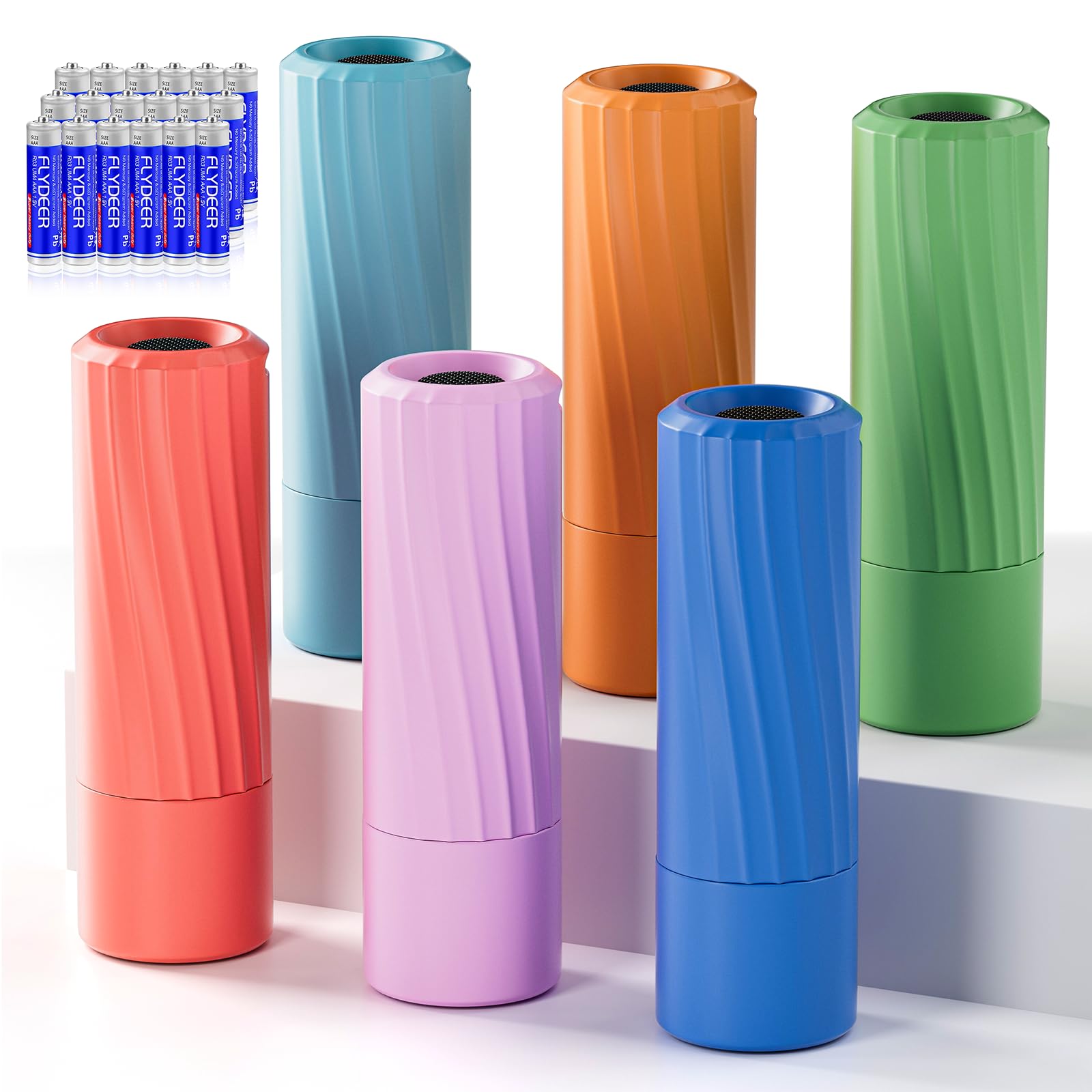 GEARLITE Mini LED Taschenlampe, 6 Pack Kinder Taschenlampe Klein mit 18 AAA Batterien, IP65 Wasserdicht Handlampe mit Lanyard für Junge Mädchen Camping Wandern Outdoor