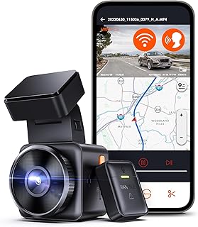 2.7K WiFi Mini Dash Cam with Voice Control, Vantrue E1 GPS Front Car Dash Camera, 24Hours Parking Mode, Sony Night Vision, Wireless Control, Buffered Motion Detection, Support 512GB Max