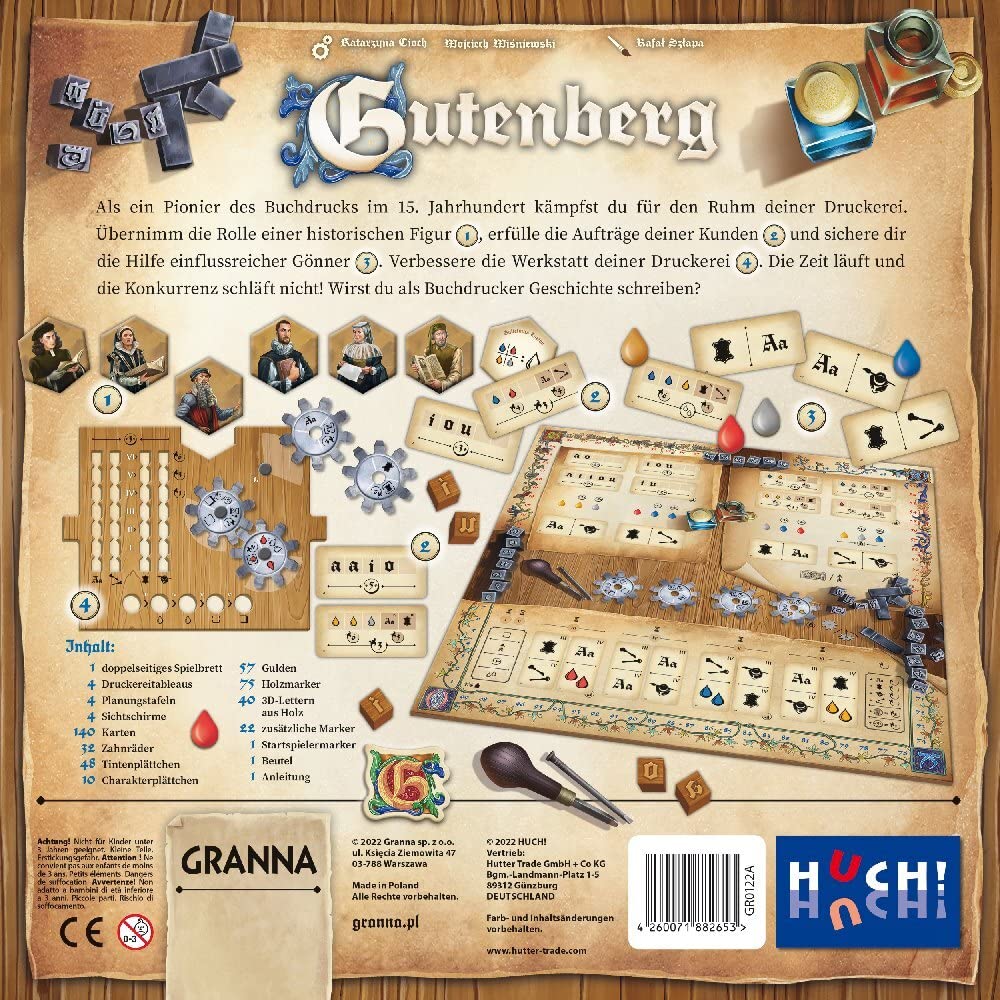 HUCH! Gutenberg, Gioco di strategia, Multicolore