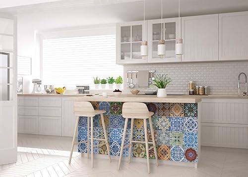 Miniatura 6 de Adhesivos para azulejos, 24 piezas, auténticos azulejos tradicionales de Talavera, calcomanías para azulejos de baño y cocina, fáciles de aplicar,