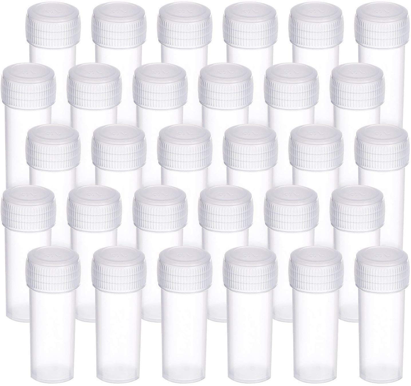 DIY Crafts 144 Botles + Funnel, Clear/Transparent, 5 ml Plastic Sample Bottles Plastic Sample Small Bottle Vial Storage Vial St(144 Botles + Funnel, Clear/Transparent)-image-10