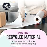 Vista 4 de Bryco Goods Rollo de papel kraft blanco – 36 x 100 pies (1200 pulgadas) – Hecho en Estados Unidos – Papel de cartel para pintura, uso de caballete