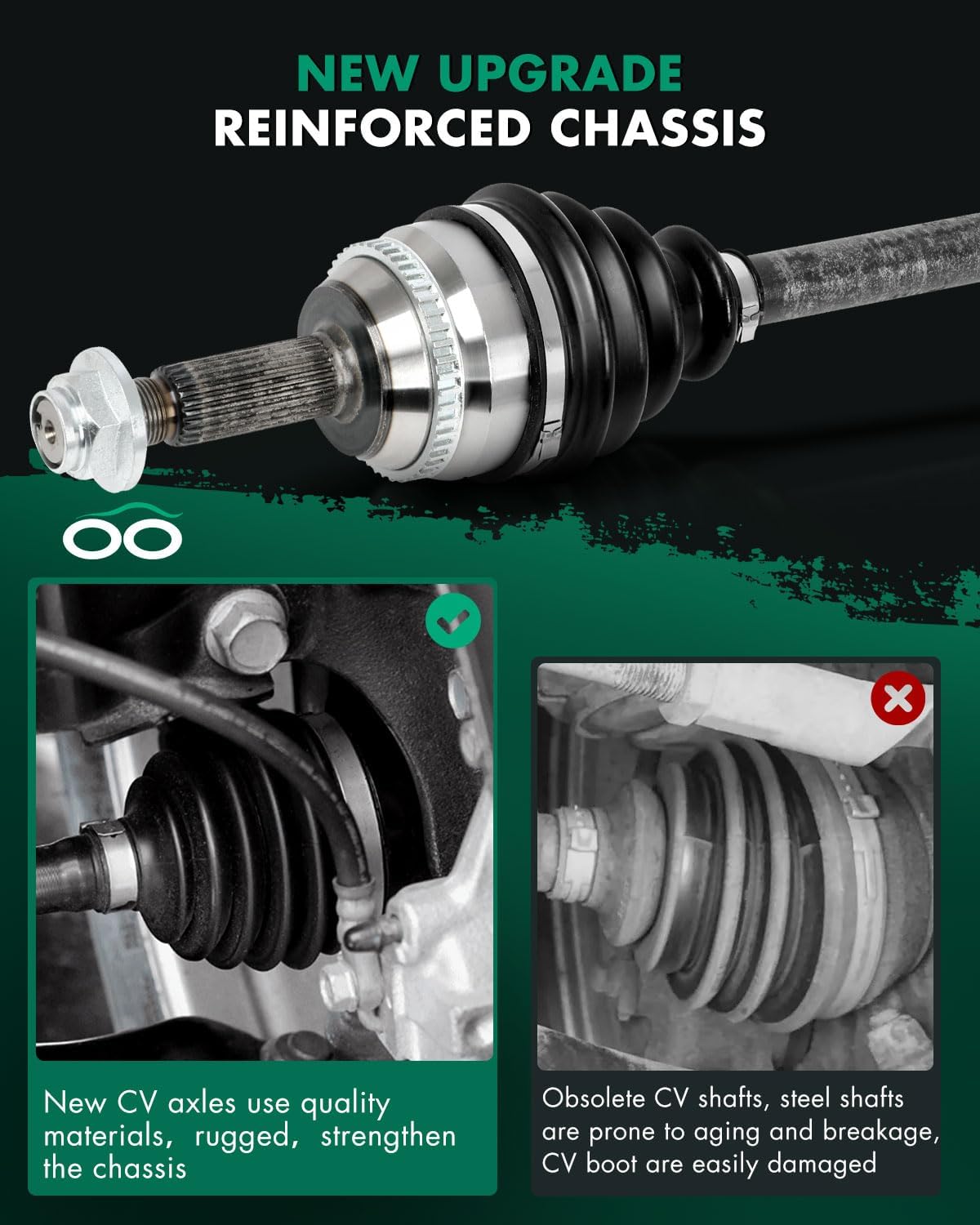 SCITOO Front Left CV Axle Half Shaft Fit for Toyota Corolla 1.8L 2003-2008 66-5218