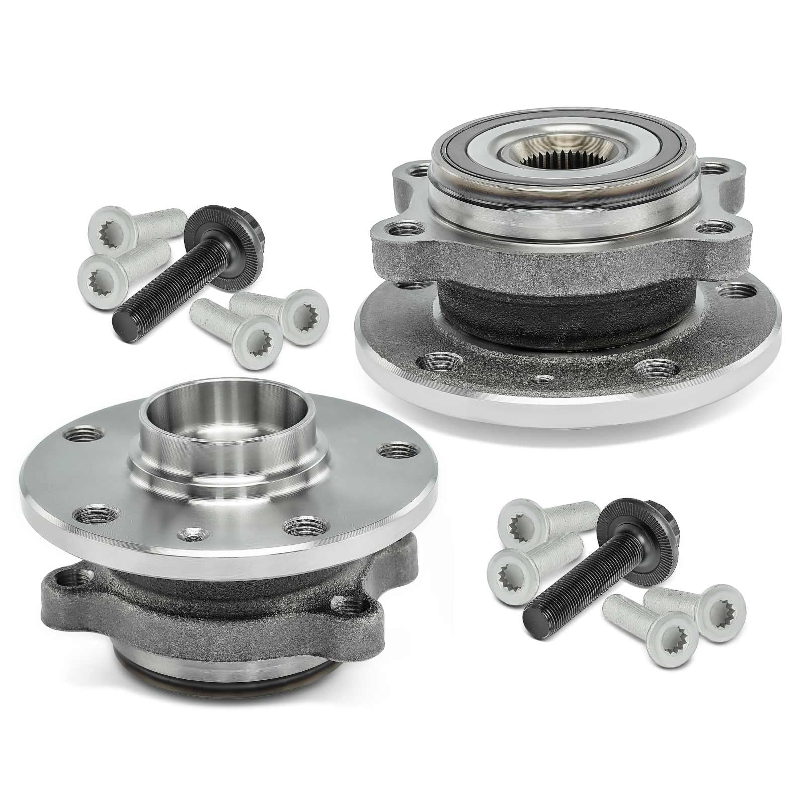 Frankberg 2x Kit de rodamientos 4 AGUJEROS de ruedas Frente Izquierda Derecha Compatible con A1 8X1 8XK 2011-2018 A3 8P1 8P7 8PA 2003-2013 Q3 8UB 8UG C.a.d.d.y P.a.s.s.a.t Sustituir# 1T0498621