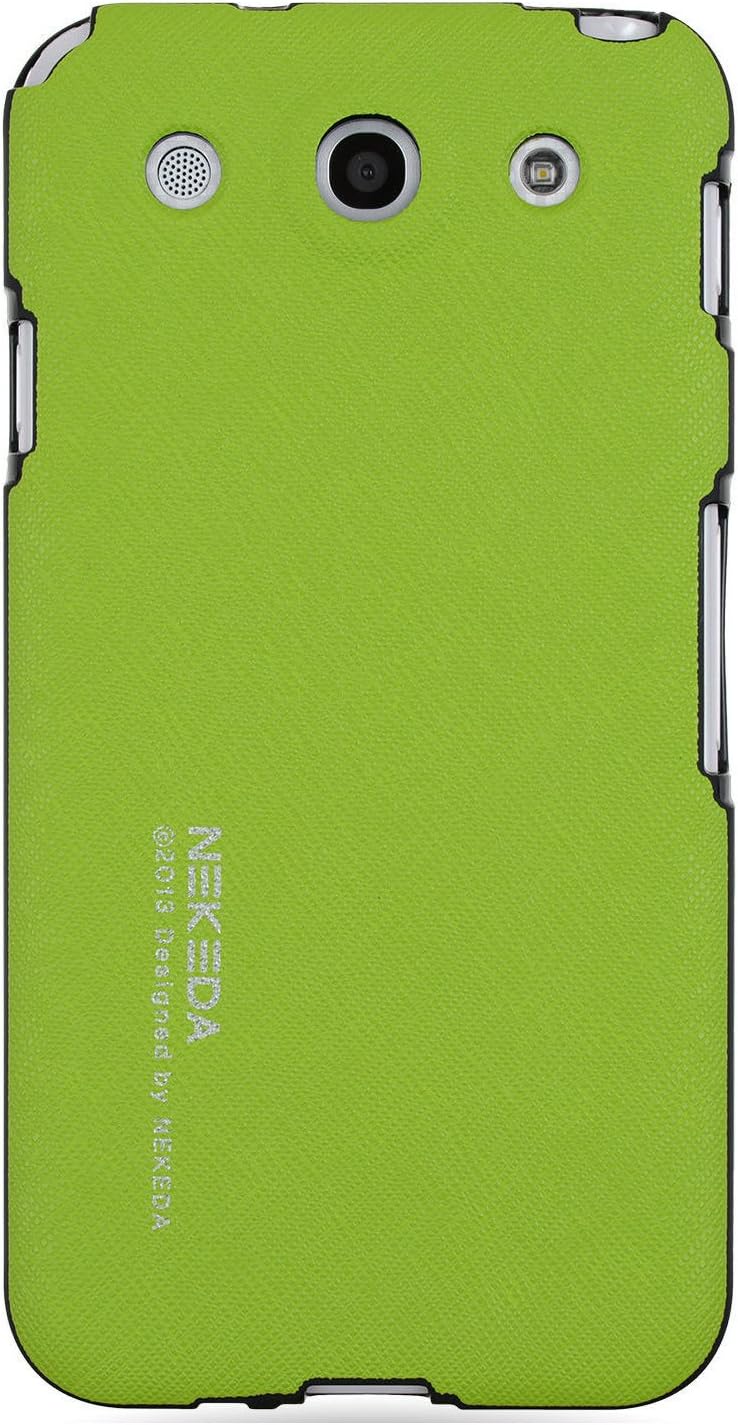 Nekeda PT Saffiano PU Leather Pattern Jelly Case for LG Optimus G Pro E980 E985 AT&T (Lime)