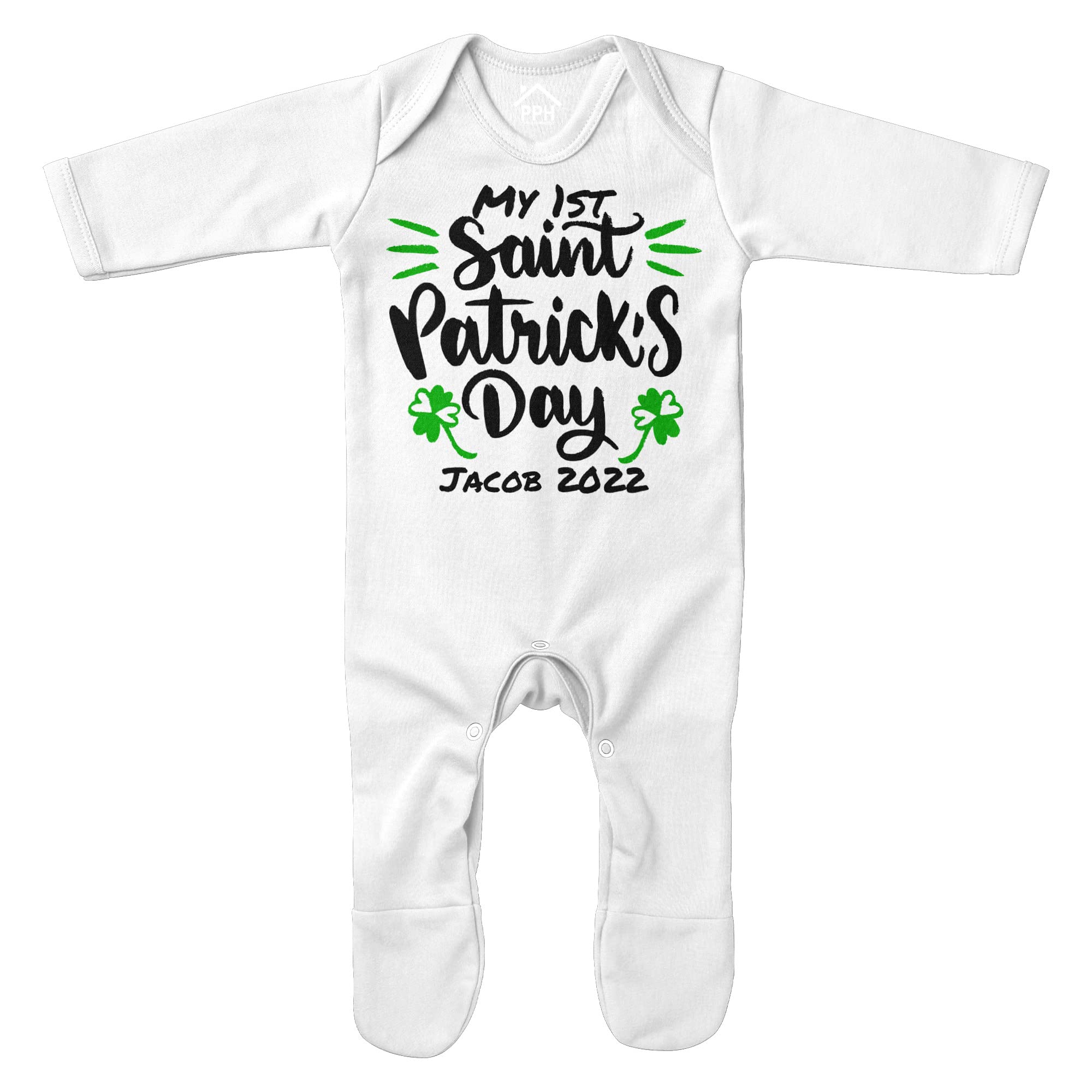 Purple Print HouseMy 1st Saint Patricks Day Personalised Romper, St Patricks Day Baby Boy Outfit, Gift Ideas for Paddy's Day