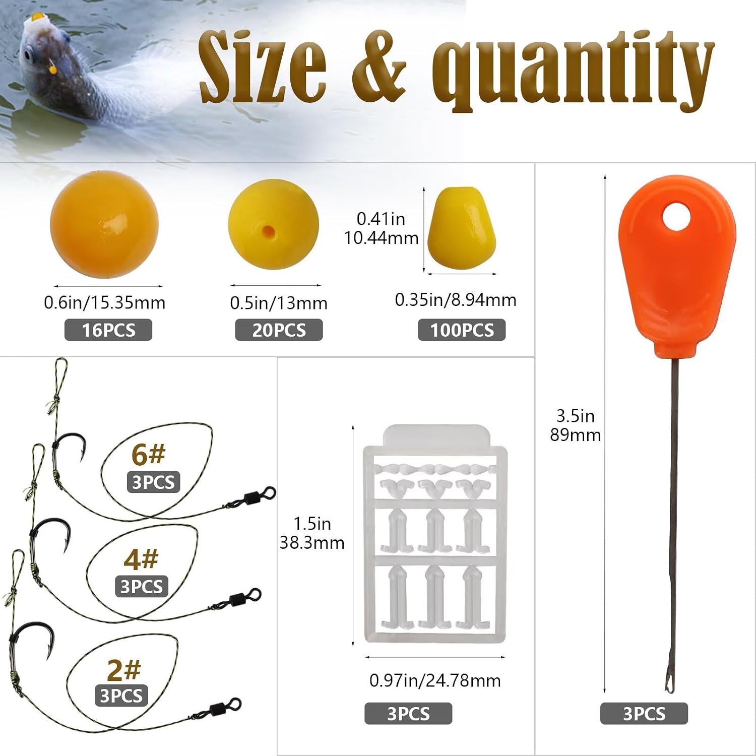 Dovesun 41PCS/151PCS Carp Fishing Hair Rigs Baits Carp Rigs Kit Fishing Equipment Accessories