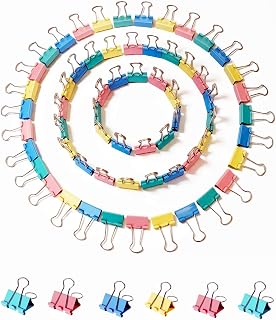 148Pcs Small Binder Clips Assorted Colored, 0.75 in/19mm Mini Binder Paper Clips Office Clips Office Supplies Desk, 3/4 Inch Cute Binder Clips, Small Paper Clamps for Home School Business (Colored)