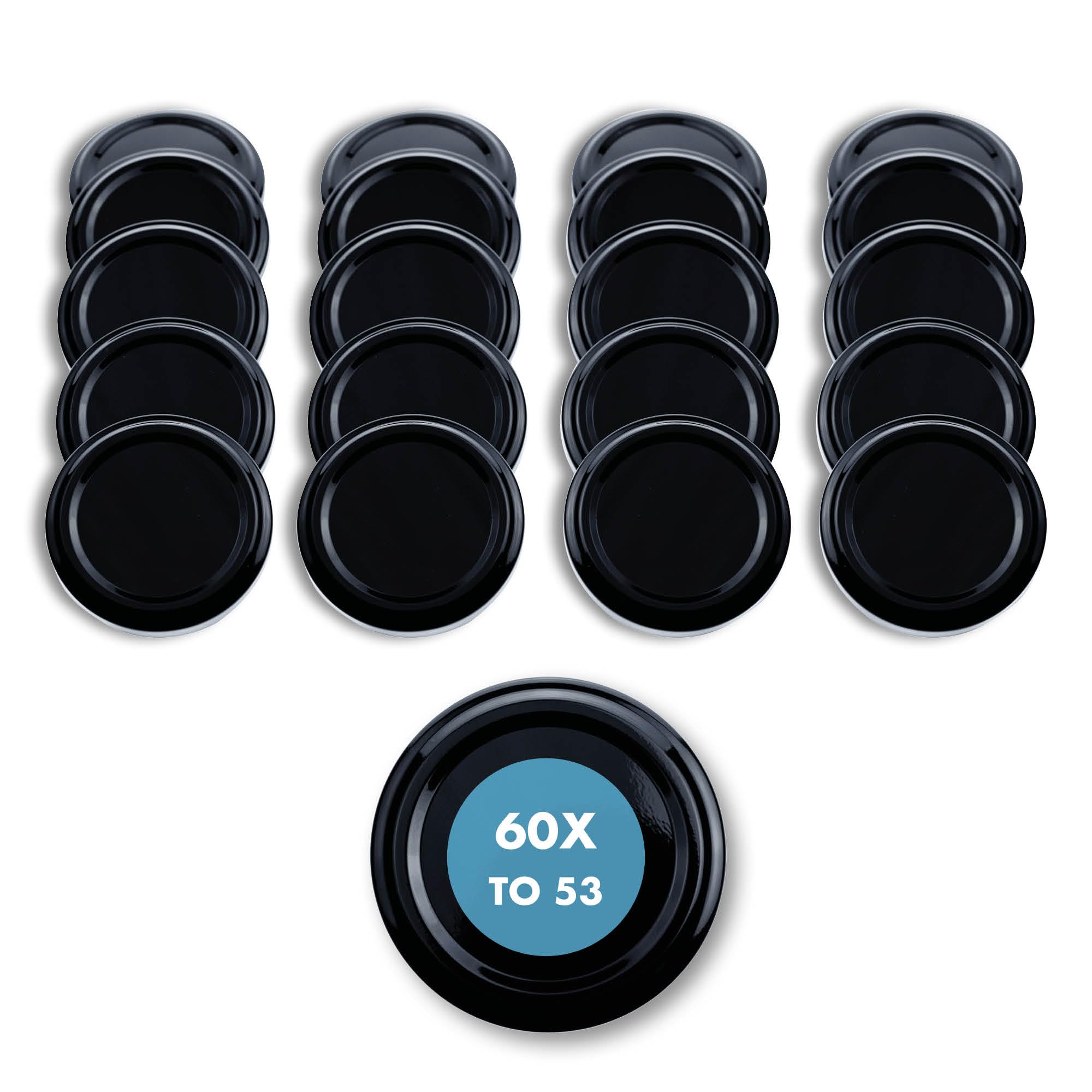 Flaschenbauer - 20 Twist-Off Ersatzdeckel 48 Mm Weiß Für Glasflaschen