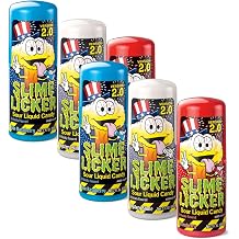 Toxic Waste - 4th of July Licker 2.0 Rolling Liquid Candy - Blue Raspberry, Strawberry & Mystery - 6 Pack
