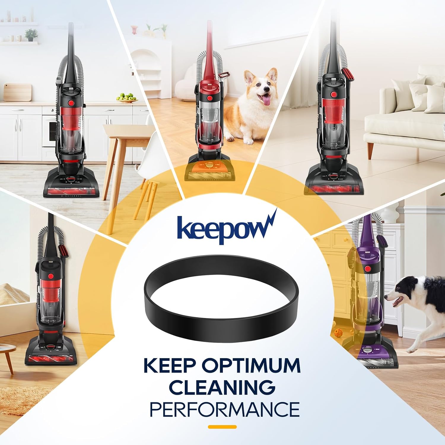 KEEPOW Vacuum Belt Replacement for Hoover WindTunnel XL & Max Capacity Pet