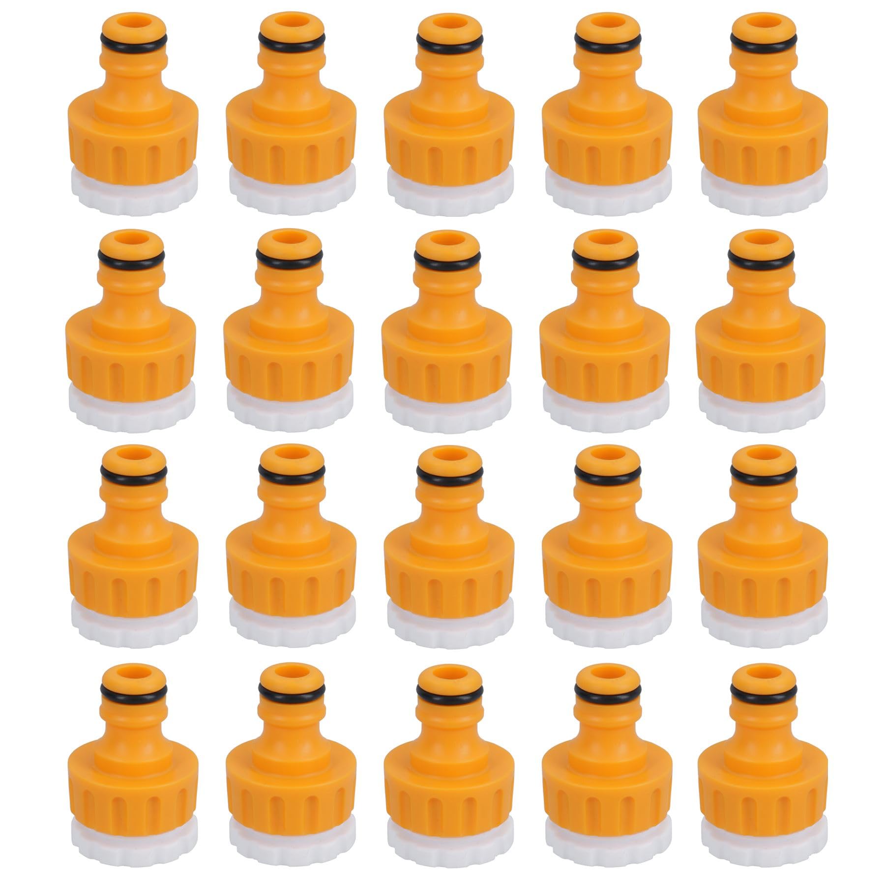 Outdoor Garden Tap Hose Threaded Tap Connector 3/4in with 1/2in Reducer 20pc