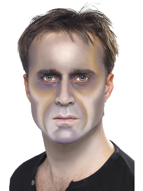 Foto 3 de 4 de Smiffys Kit de zombi de látex, pintura facial, sangre falsa, sangre en gel, látex líquido, carne horrorosa
