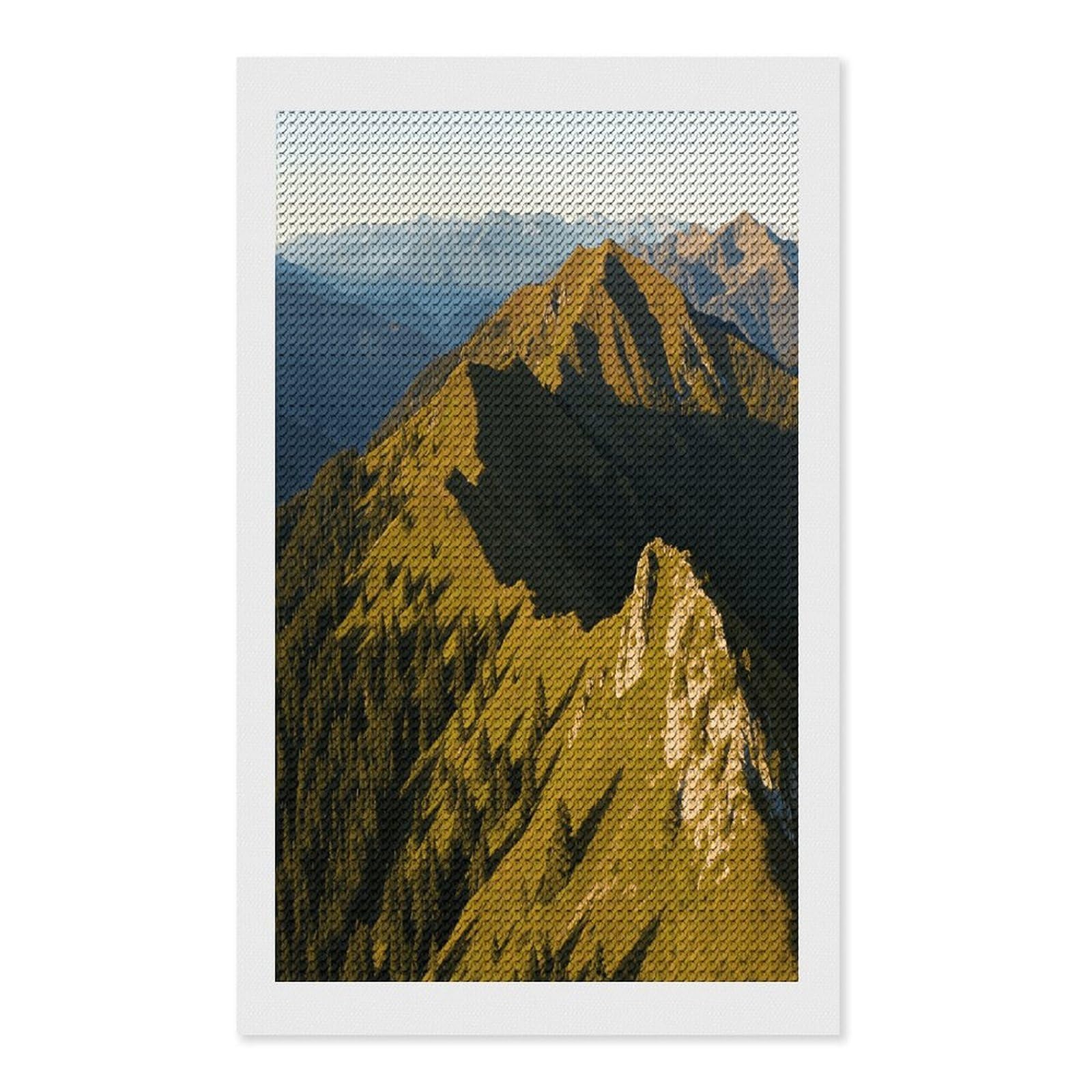 FekiLoot Mountains Paint by Numbers Kit for Adults Beginner DIY Diamond Dots Paintings Round Full Drill Diamond Art Kits Picture Diamond Art Painting Kits for Home Decor 12"x20"