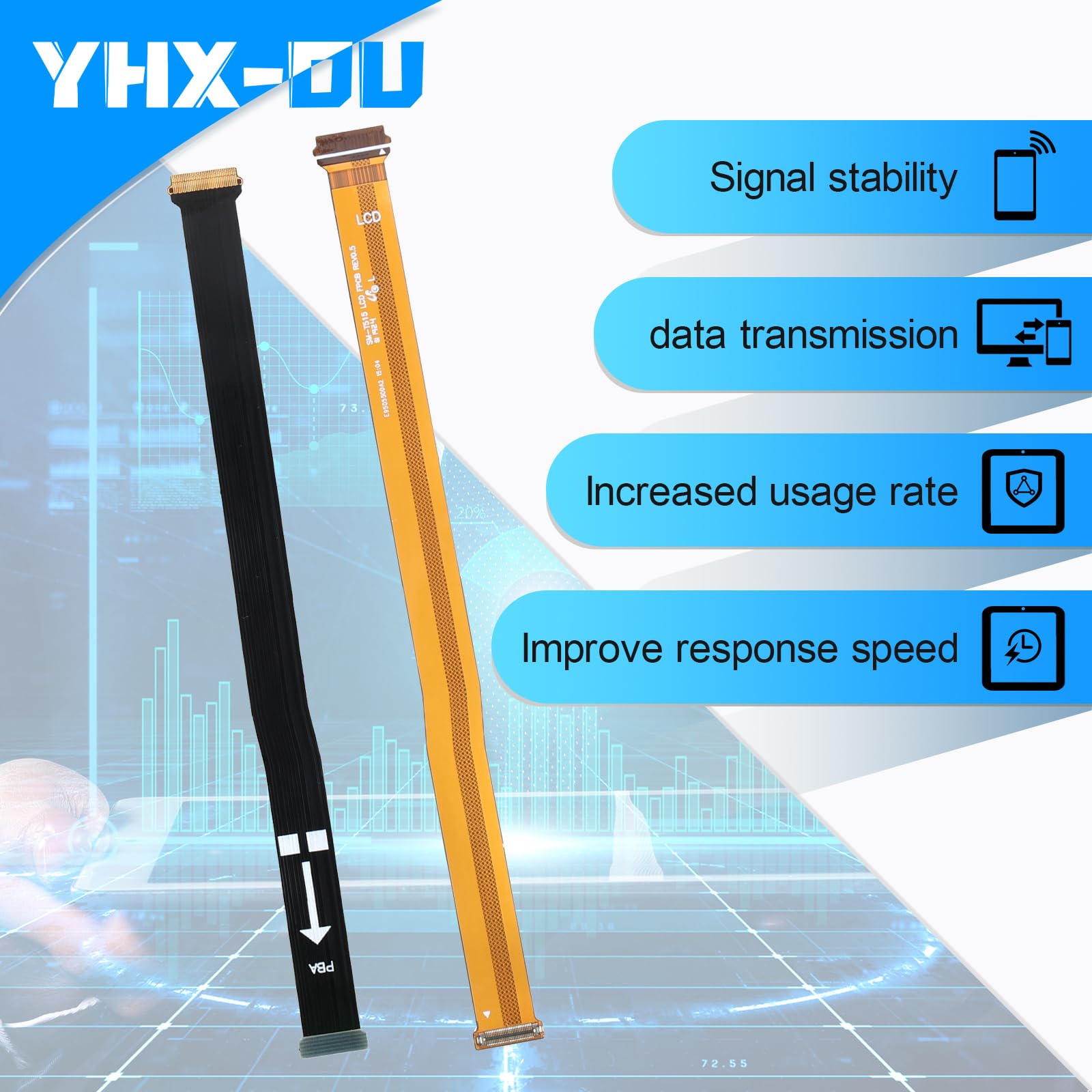 Cable Flexible de Pantalla para Samsung Galaxy Tab A 10.1 SM-T515 SM-T510 LCD Tablet Display Flex + Herramientas