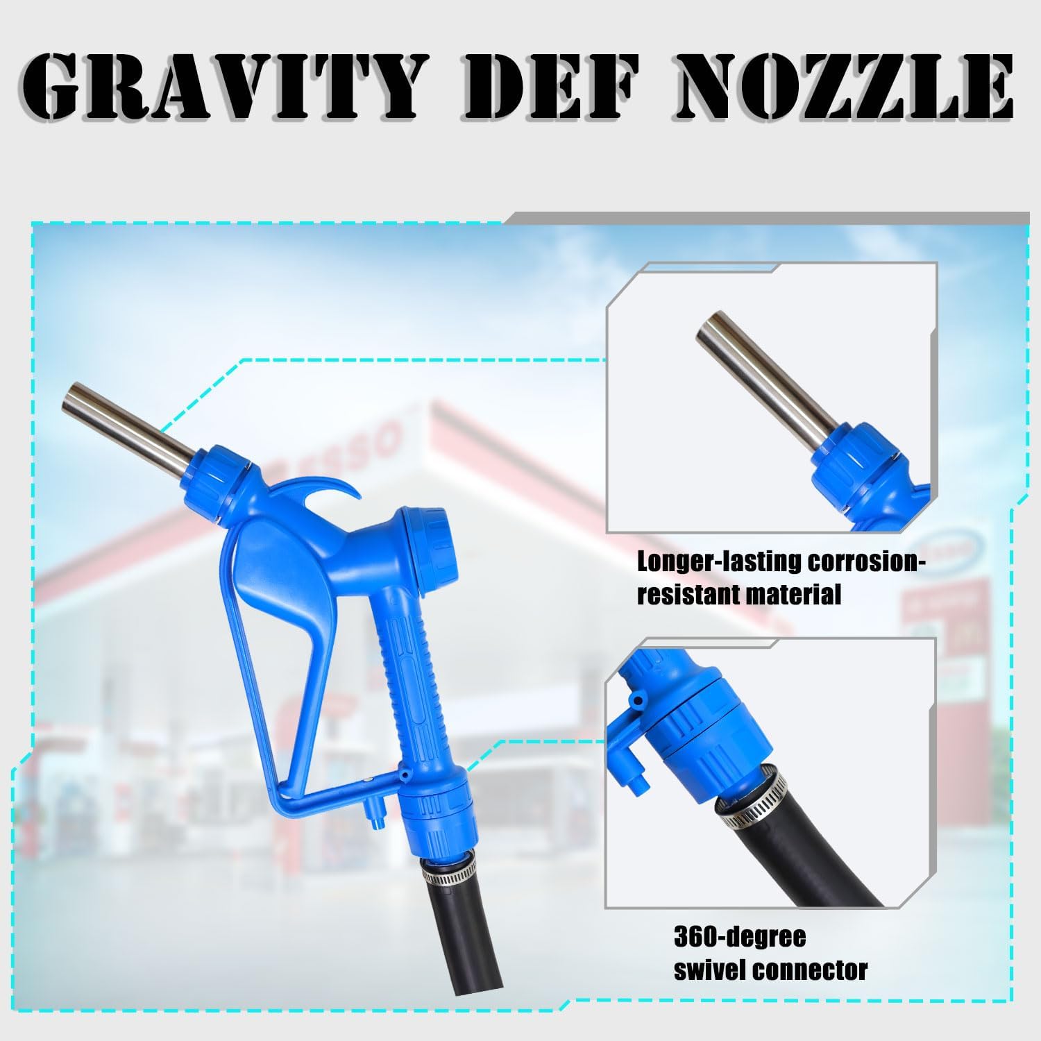 DEF Hose w/DEF 2" Camlock Connection Gravity Flow Kit Tote/IBC Compatible Portable Pump Unit Mobile Pump Unit DEF Pump