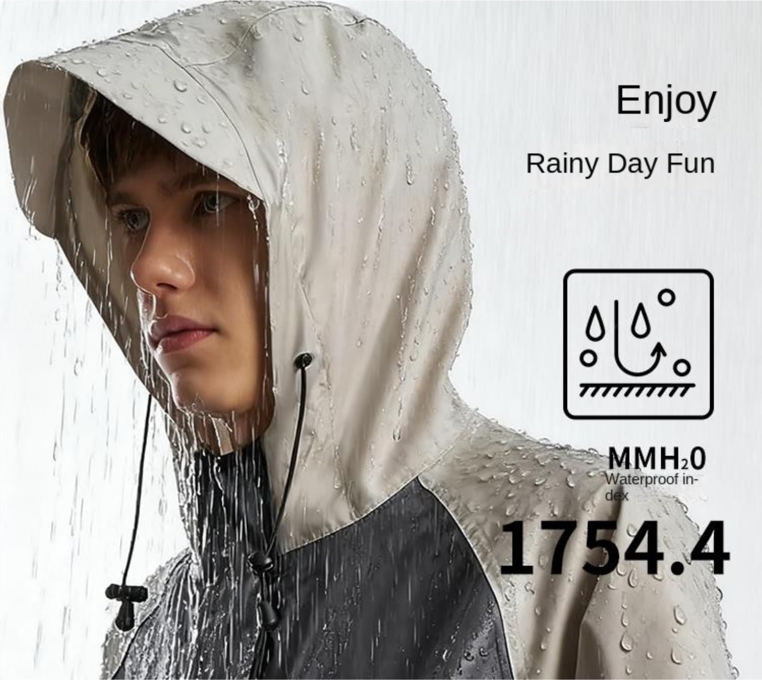 Poncho Antipioggia Impermeabile Impermeabile Da Uomo, Giacca Antipioggia Lunga Con Cappuccio, Cappotto Pesca Di Emergenza Mantella Antipioggia