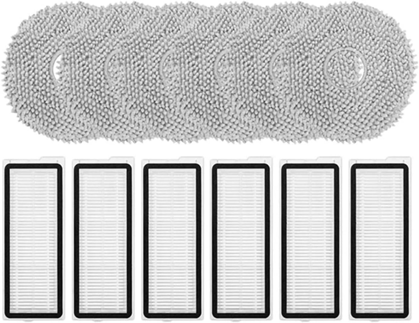 Spare Hepa Filter, Mop Pad, Dust Bag, Compatible for Roborock Qrevo Curv, Robot Vacuum Cleaner Replacement Part(Set 01)