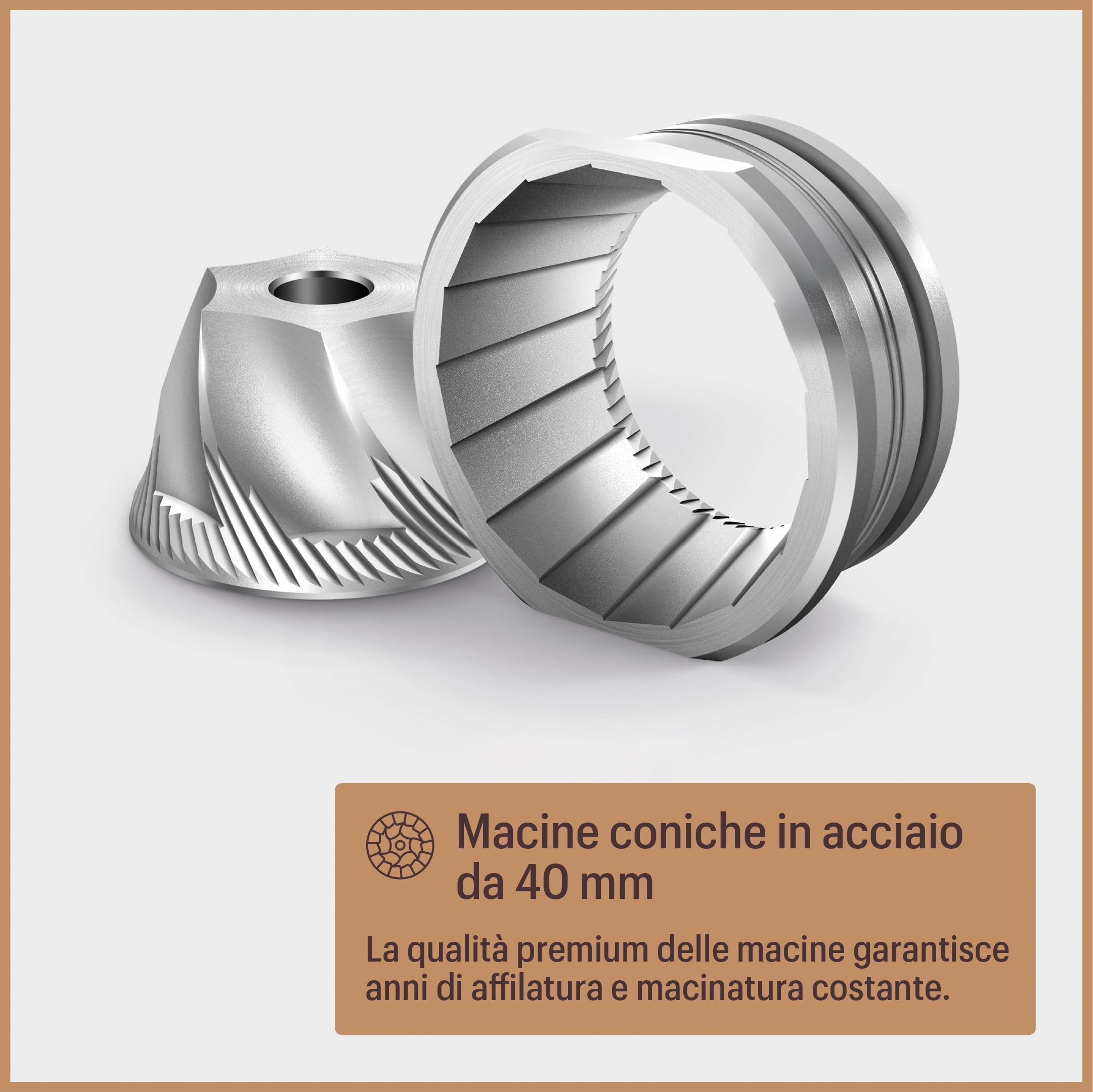 Baratza - Macinacaffè Encore 230V - Elettrodomestici per la Casa, Macina Caffè Elettrico per Caffè in Grani - Grinder con 40 Regolazioni, Nero