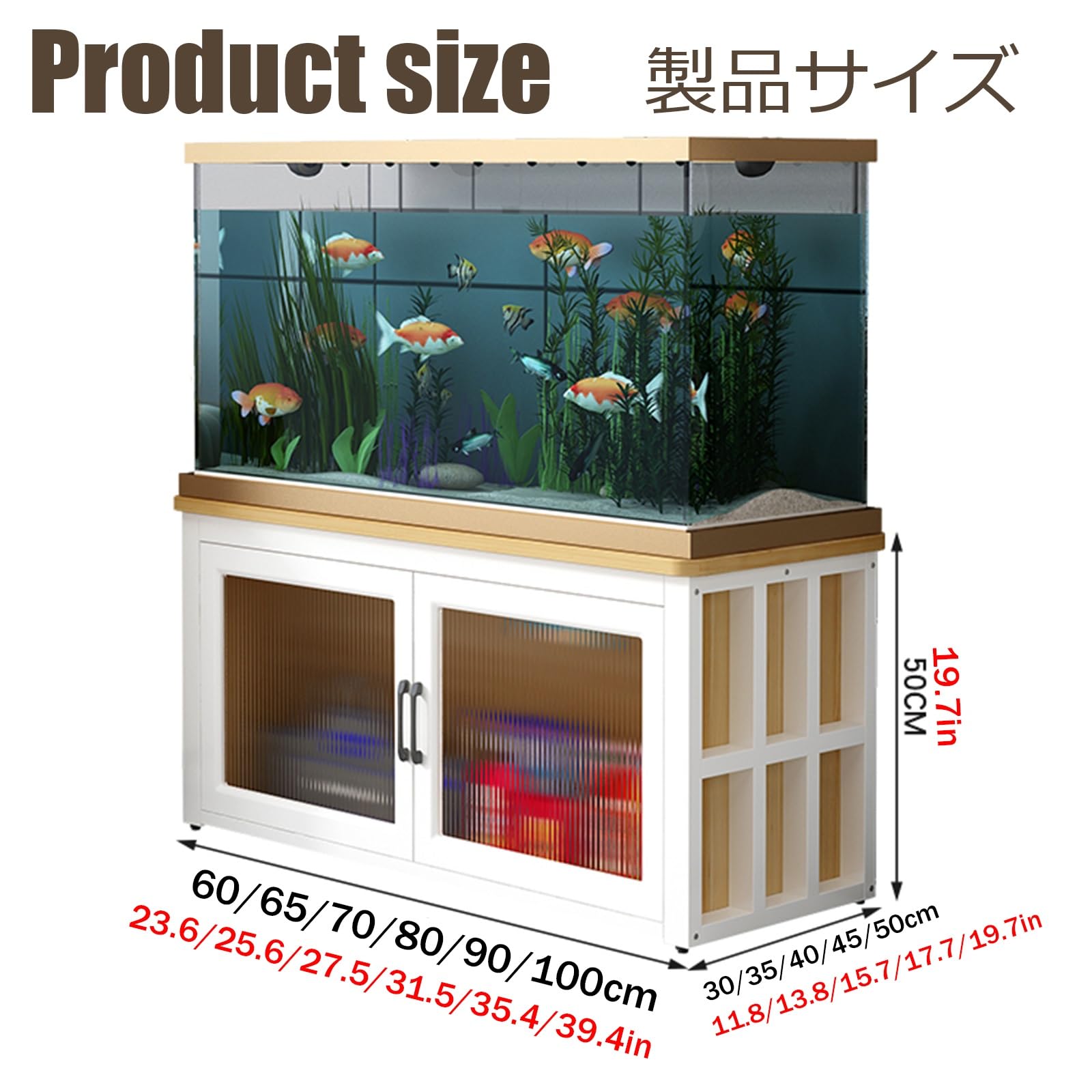 Soporte De Metal Para Pecera Mueble Para Acuario De Madera Blanca Soporte Robusto En Estilo CláSico Y Esencial Para Tener Un Kit Completo De Accesorios(Black gray,60*45cm)
