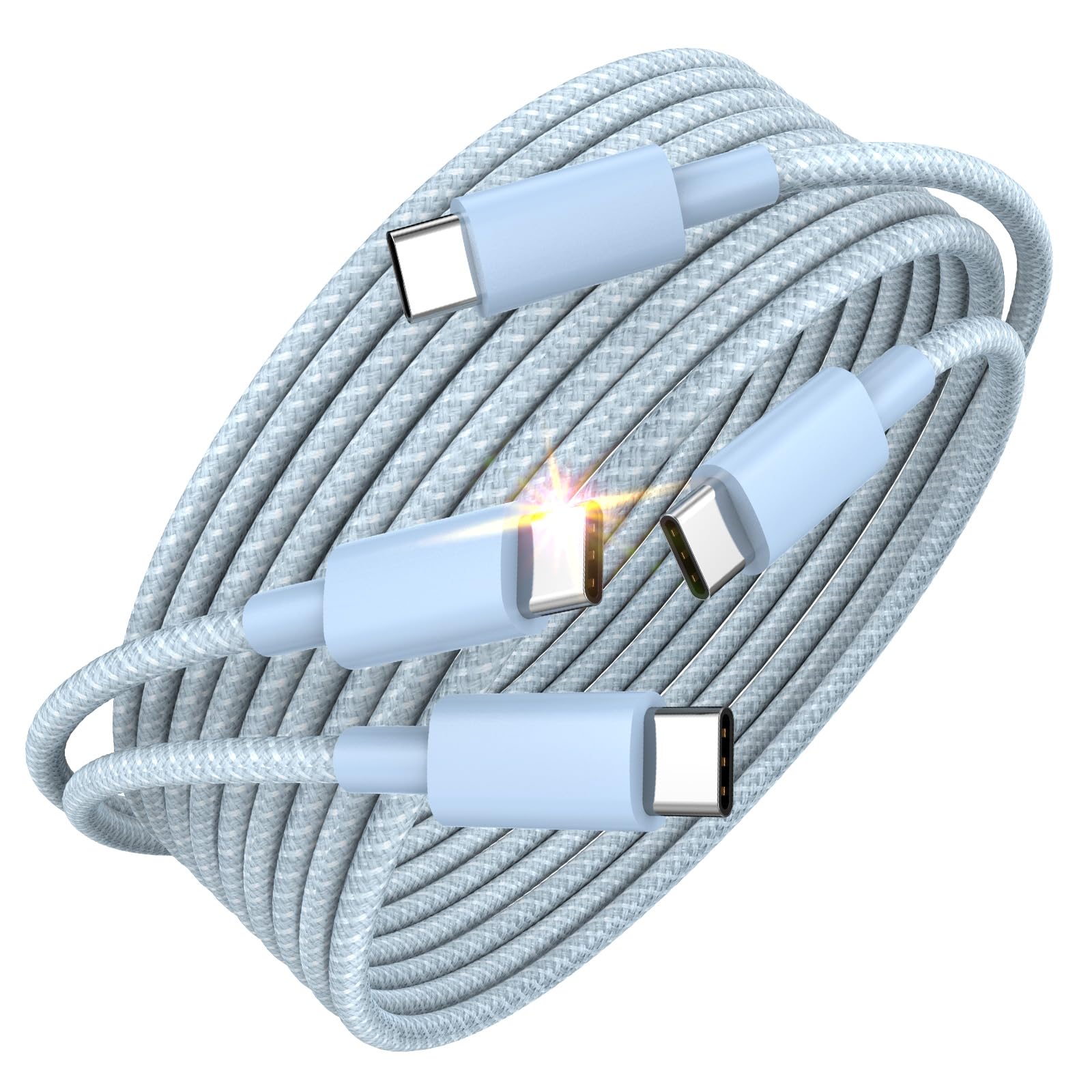 Aceyoon USB-C Kabel Set – 3 Stück (0,5+1+2 M), 100W PD Schnellladung, 5A, Mit E-Marker Chip
