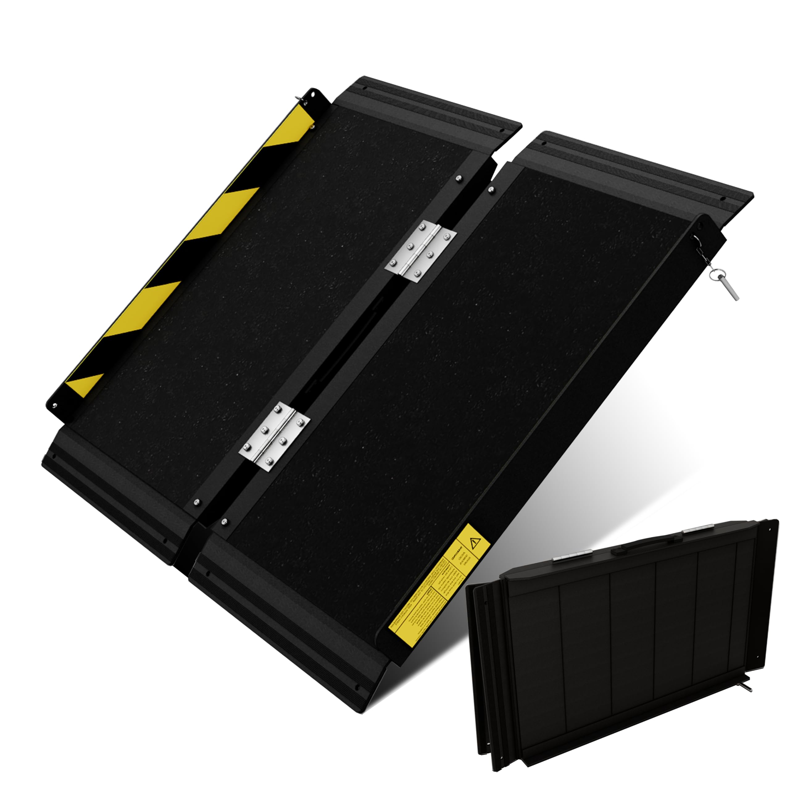 Rampa portátil para silla de ruedas de 2 pies, rampas de umbral de aluminio antideslizantes para escalones de casa, rampa plegable para discapacitados, puertas, escaleras, scooter, capacidad