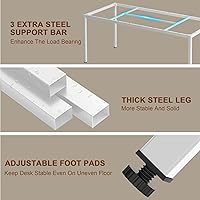 Vista 7 de Need Escritorio de oficina ejecutivo de 70.8 pulgadas, escritorio de computadora grande y elegante, escritorio de escritura de estudio simple