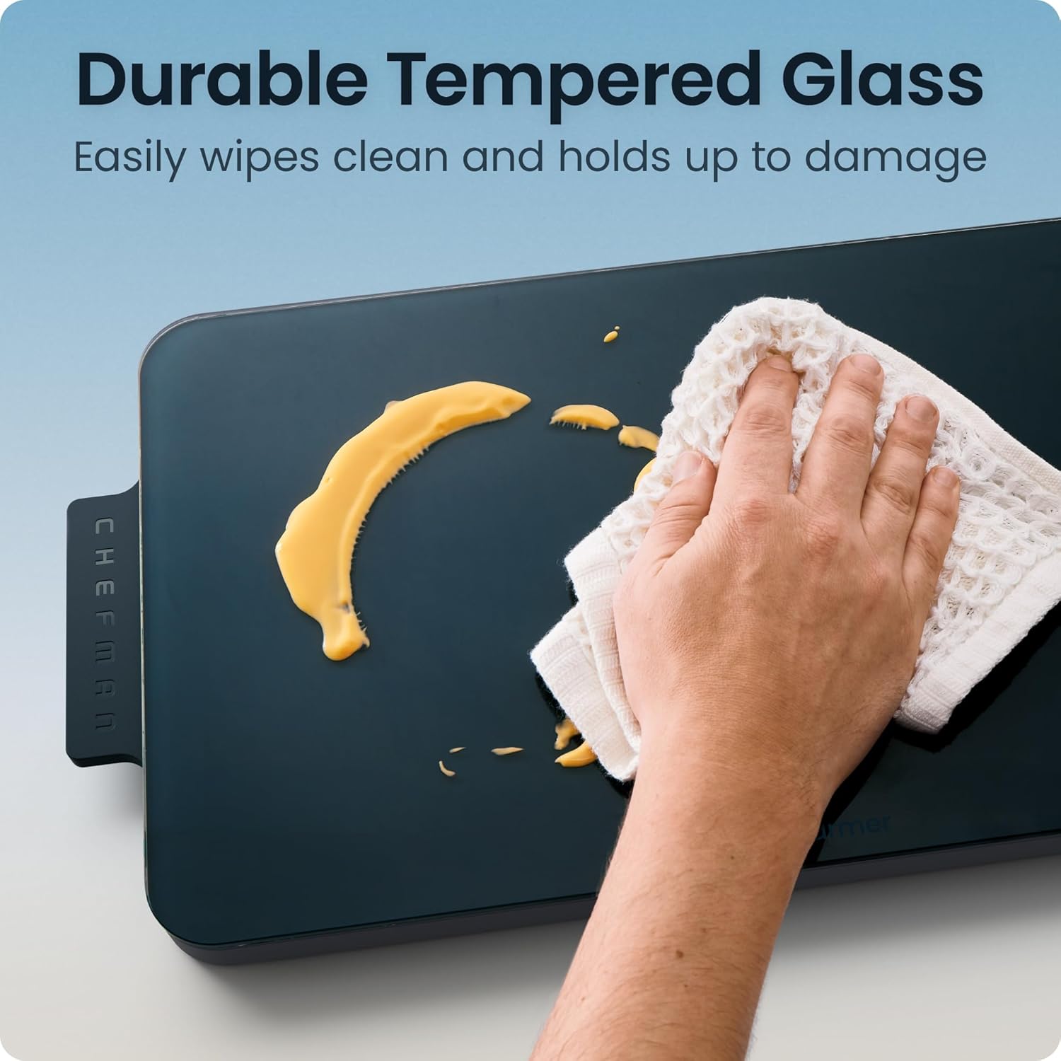 Chefman Everything Warmer Electric Warming Tray, 20” x 16” Modular Expanding Design, Graphene Full-Surface Heating, Food Warming Mat for Parties, Gatherings & Daily Use, Two Tempered Glass Panels