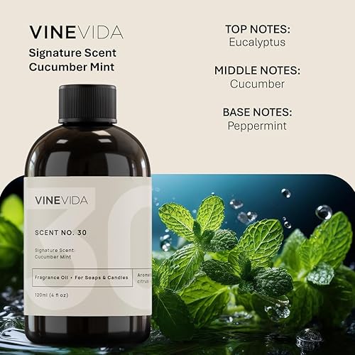 Miniatura 854 de VINEVIDA [4 onzas] Aceite de fragancia de madera de teca de caoba para fabricación de velas y fabricación de jabón, aromas de velas prémium para