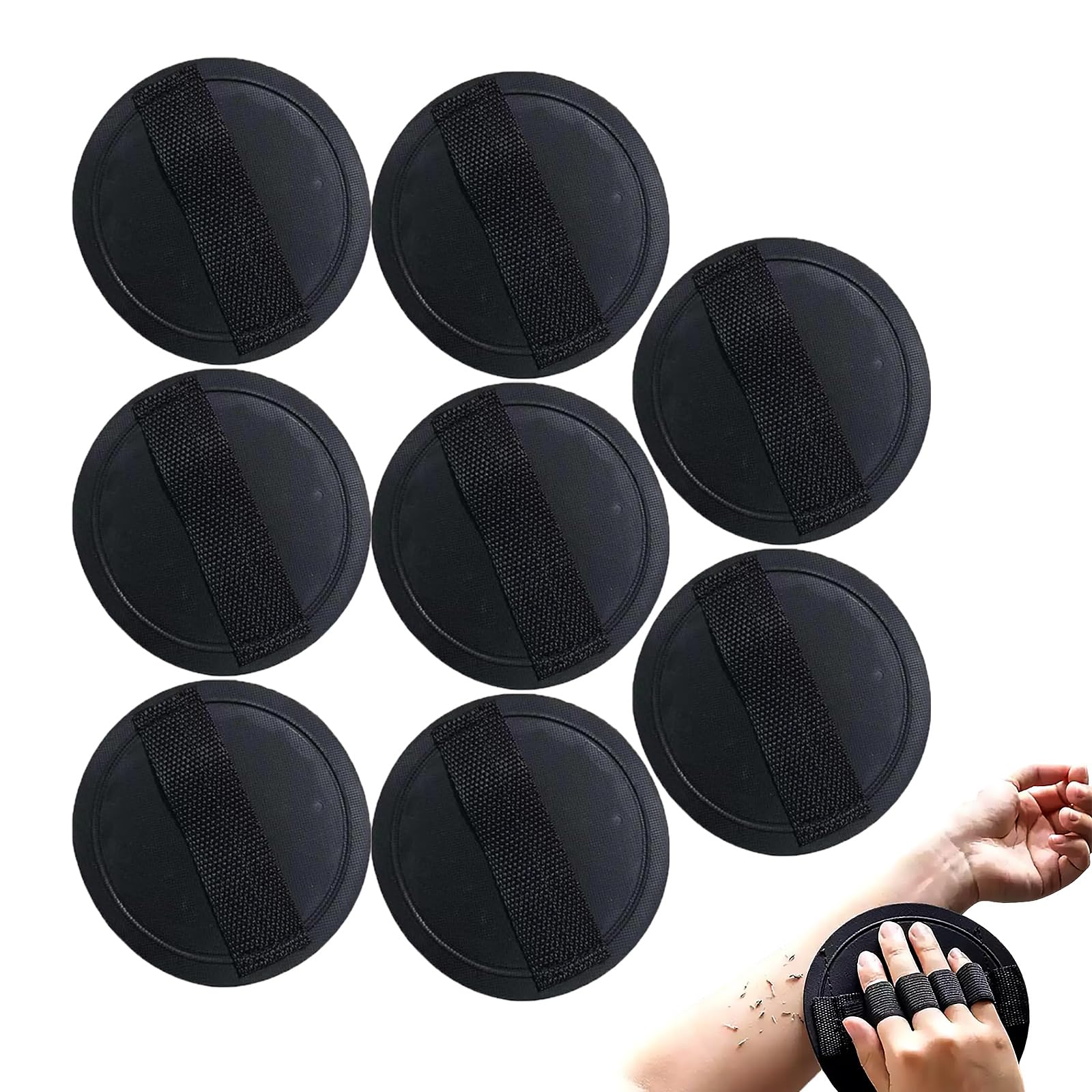 Guante exfoliante corporal circular de ducha reutilizable con correa set de 8 piezas 8