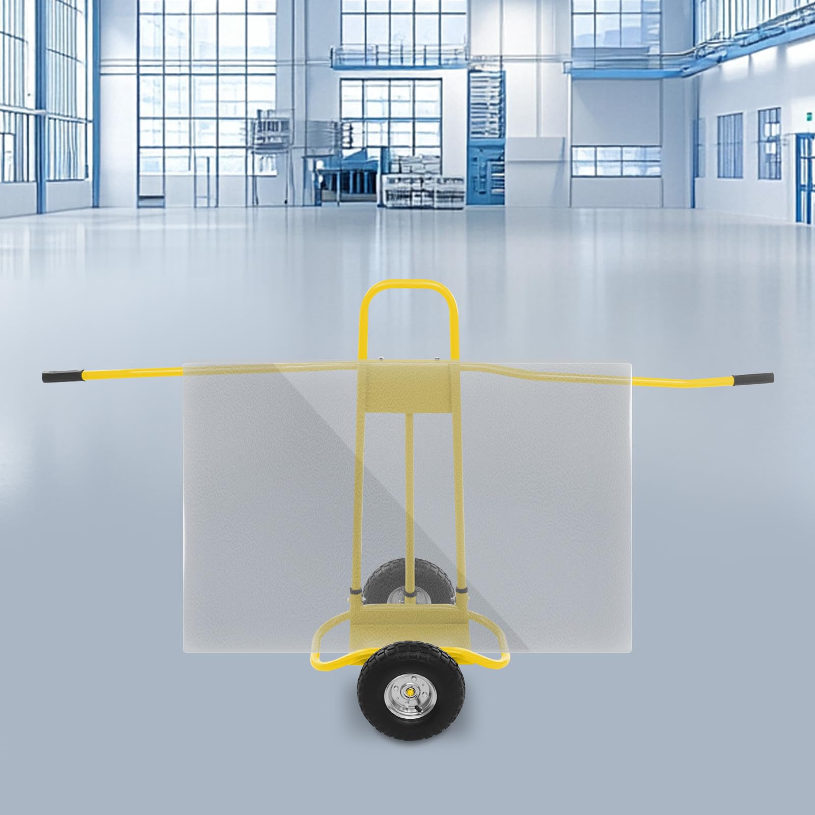 Grandi ruote antiscivolo (Ø 26 cm), carrello, carrello a rotelle, carrello per trasporto, carrello per il trasporto, carrello per cartongesso, mini carrelli per carichi pesanti, per artigiani
