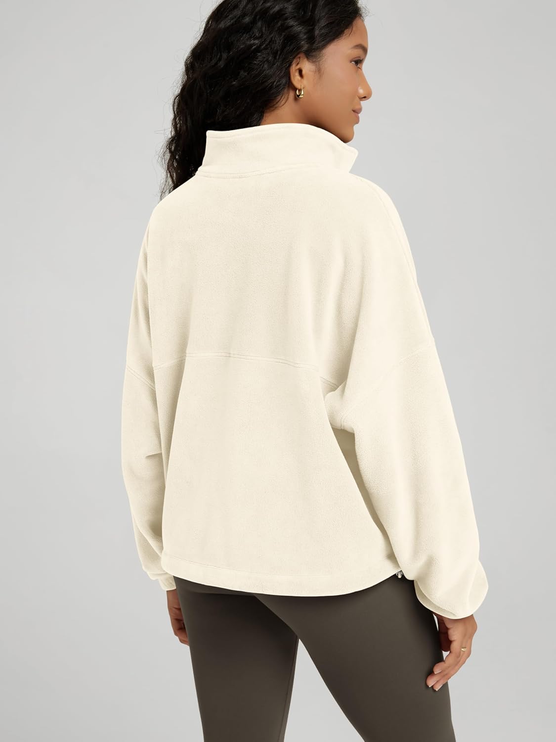 ODODOS Women's Polar Fleece Full-Zip Cinchable Jacket – Soft Warm Winter Layering Long Sleeve Outerwear with Pockets - Image 2