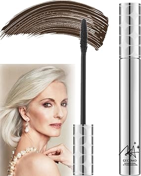 Brown Mascara for Older Women - Volume & Length Mascara for Mature Women with Thinning Lashes - Waterproof Long Lasting Smudge Proof Formula, Easy Removal with Warm Water for Daily Wear