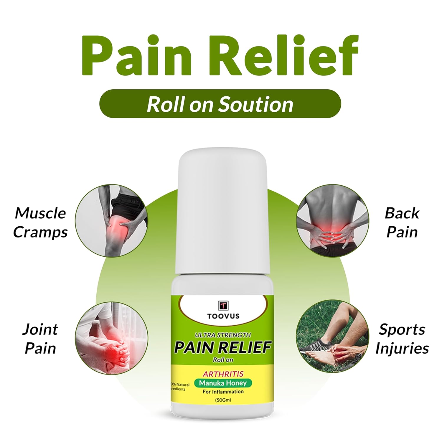 Pain Relief Roll On | Cryotherapy Cooling For Instant Relief From Back Pain, Leg Pain, Neck Pain, Knee Pain, Muscle Pain, Body Pain | 50 ml Pain Relief Roll On | Cryotherapy Cooling For Instant Relief From Back Pain, Leg Pain, Neck Pain, Knee Pain, Muscle Pain, Body Pain | 50 ml