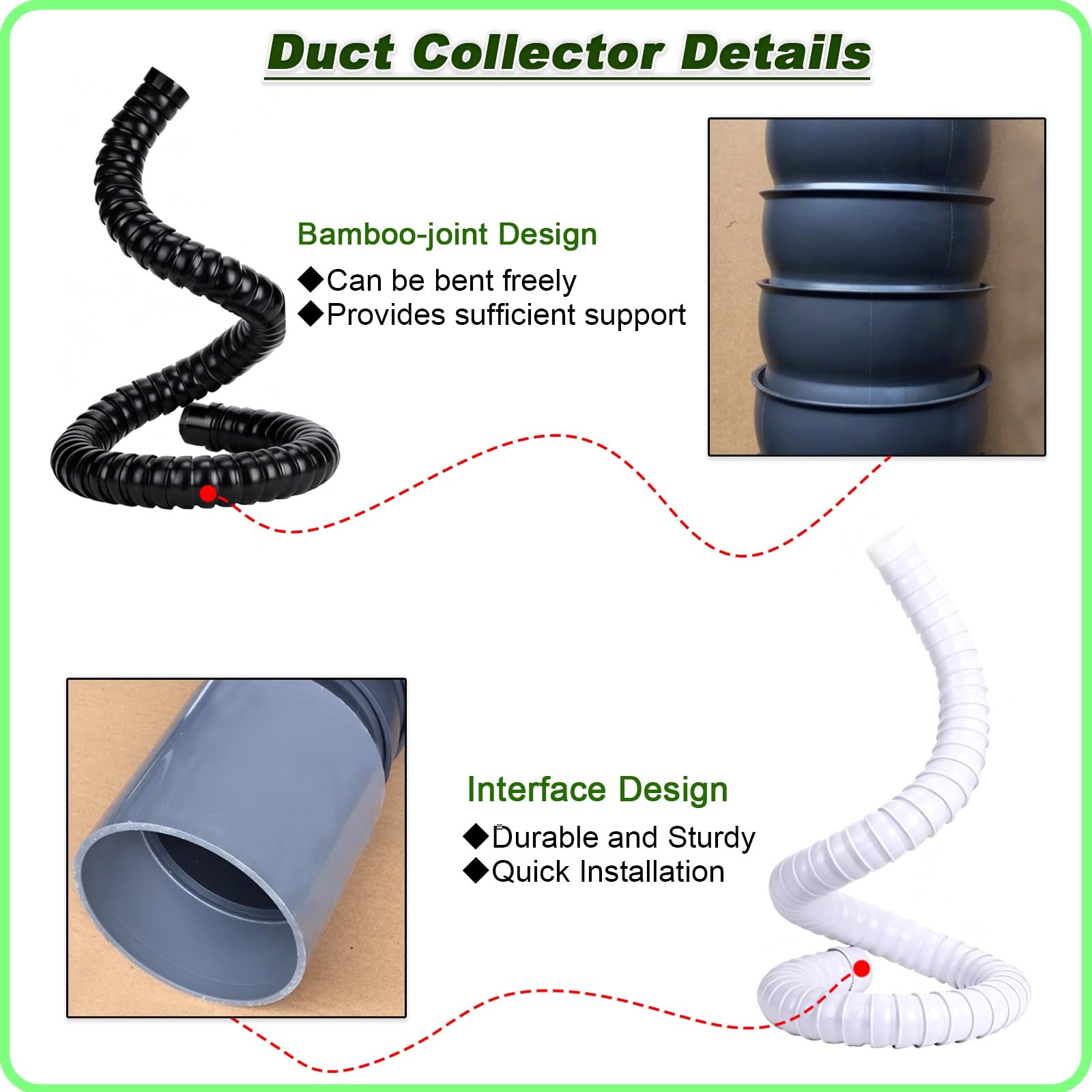 Manguera flexible de conducto de aire con capucha para uso en laboratorio y taller