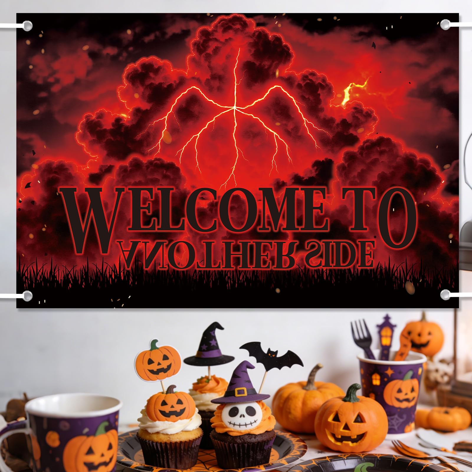 Stendardo Summerween Per Decorazioni Festa Estiva A Tema Halloween - Ghirlanda Lunga 249 Cm Con Fantasmini - Ideale Per Compleanni, Addii Al Nubilato E Bomboniere