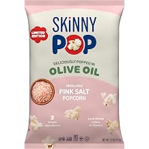 SKINNYPOP Himalayan Pink Salt Olive Oil Popcorn Bag, Whole Grain, Dairy-Free Snack, 7.5 oz. Bag