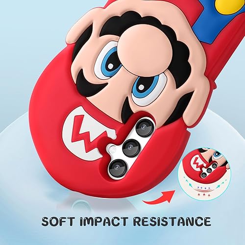 Miniatura 5 de oqpa Funda para teléfono Galaxy A14 5G con diseño de personajes 3D de dibujos animados para niños, niñas, mujeres, adolescentes, funda Kawaii única