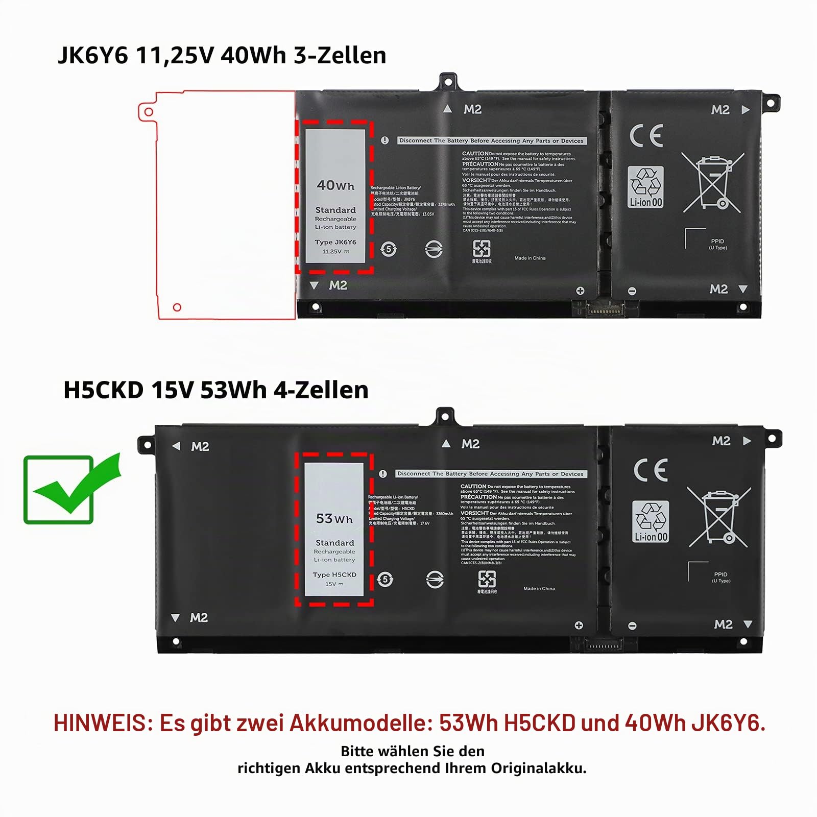 ANTIEE 53Wh H5CKD Laptop Batterie Replacement Pour Dell Latitude 3410 3510 Inspiron 5300 5401 5408 5501 5508 5400 7405 7300 7500 2-in-1 Vostro 5300 5301 5401 5501 Series 07T8CD 0TXD03 09077G JK6Y6