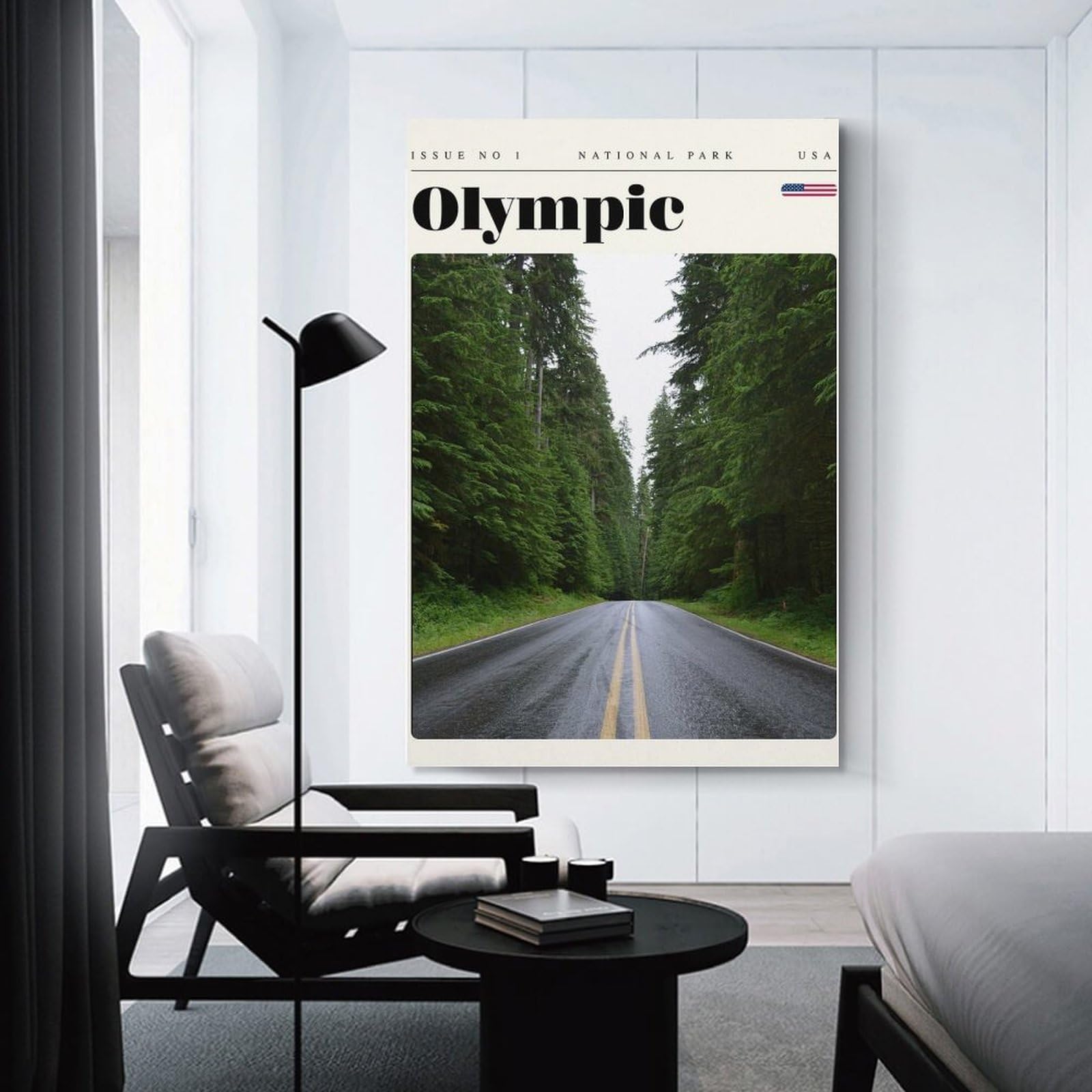 Junmoney Olympic National Park Travel Art Decorative Wall Artwork, 20x30inch(50x75cm), for Corridors, Hallways Or Apartment Entries, Home Artwork for First Impressions